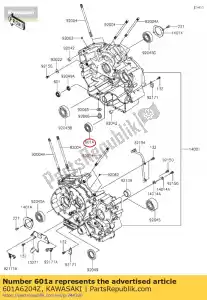 kawasaki 601A6204Z rolamento-esfera vn750-a2 - Lado inferior