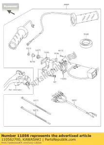 Kawasaki 110562700 suporte - Lado inferior