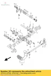 Aqui você pode pedir o haste, mudança de marcha em Suzuki , com o número da peça 2552512F00: