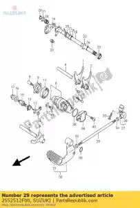 Suzuki 2552512F00 haste, mudança de marcha - Lado inferior