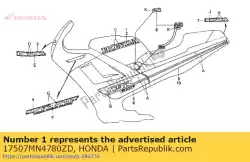 Qui puoi ordinare nessuna descrizione disponibile al momento da Honda , con numero parte 17507MN4780ZD: