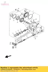 Aquí puede pedir conjunto de caja de engranajes del eje trasero de Yamaha , con el número de pieza 5JN461010000: