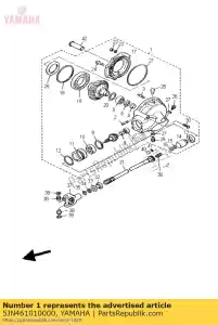 Yamaha 5JN461010000 ensemble de boîtier d'engrenage d'essieu arrière - La partie au fond