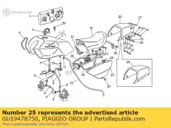 Ici, vous pouvez commander le entretoise en caoutchouc auprès de Piaggio Group , avec le numéro de pièce GU19478750: