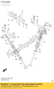 suzuki 1285025C00 brazo, válvula rocke - Lado inferior