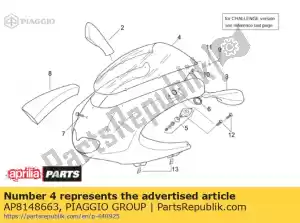 Piaggio Group AP8148663 vetro cupolino - Lato sinistro