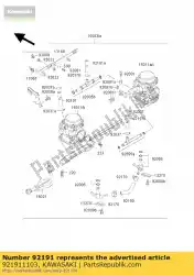 Qui puoi ordinare tubo, 5x9x230 en500-c1 da Kawasaki , con numero parte 921911103: