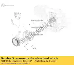 Tutaj możesz zamówić wirnik. Assy. Od Piaggio Group , z numerem części 58196R: