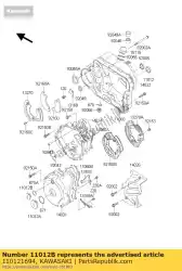 Aqui você pode pedir o tampa, marca superior kl650-b1 em Kawasaki , com o número da peça 110121694: