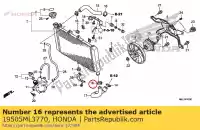 19505ML3770, Honda, clamper, tuyau d'eau honda  cr gl nc ntv pc rvf vfr vt xl xrv 400 500 600 650 700 750 800 1000 1100 1800 1988 1989 1990 1991 1992 1993 1994 1995 1996 1997 1998 1999 2000 2001 2002 2003 2004 2005 2006 2007 2008 2009 2010 2011 2012 2013 2017 2018 2019 2020, Nouveau