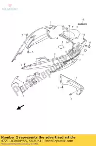 Suzuki 4721103H00YSV ramka maskuj?ca lewa - Dół