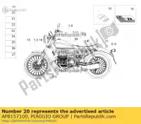 AP8157100, Piaggio Group, decalcomania ammortizzatore aprilia moto-guzzi griso mana mgs na rsv rsv4 rsv4 tuono shiver stelvio tuono v zd4rag00 zd4rc000, zd4rca00, zd4rc001, zd4rcc00 zd4rcb00, zd4rcc01, zd4rce00 zgulcu00 zgulcu01 zguldua1 zguldub0 zgulhu00 zgulhu01 zgulps01, zgulpt00, zgulps03 zgulsu02 zgulwu, Nuovo