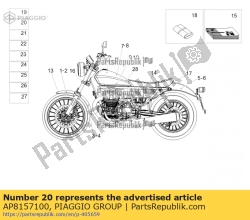 Aprilia AP8157100, Decalque absorvedor de choque, OEM: Aprilia AP8157100