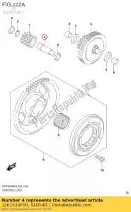 suzuki 1261529F00 pino, marcha lenta inicial - Lado inferior