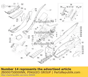 Piaggio Group 2B000750000NN klappe - Lado inferior