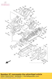 yamaha 958170603500 boulon, bride - La partie au fond