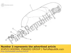 Here you can order the pillar hinge. Black from Piaggio Group, with part number JC45211X92000: