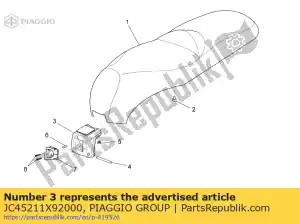 Piaggio Group JC45211X92000 pillar hinge. black - Bottom side