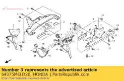 Here you can order the cowl, l. Inner middle from Honda, with part number 64375MELD20: