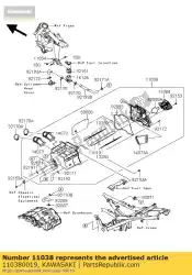 Ici, vous pouvez commander le boîtier-filtre à air ex250k8f auprès de Kawasaki , avec le numéro de pièce 110380019: