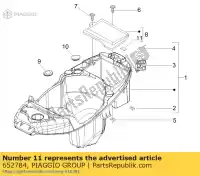 652784, Piaggio Group, Entretoise de batterie     , Nouveau