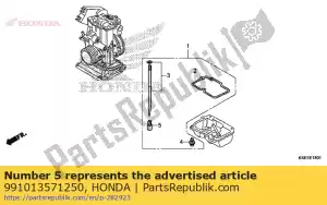 honda 991013571250 jet, main, #125 - Bottom side