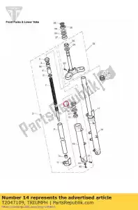 triumph T2047109 seal, dust - Bottom side