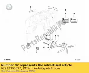 bmw 62212305097 sealing strip - 20mm - Bottom side