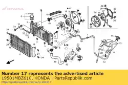 slang, radiator boven van Honda, met onderdeel nummer 19501MBZ610, bestel je hier online: