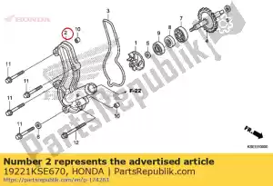 honda 19221KSE670 cubierta, bomba de agua - Lado inferior