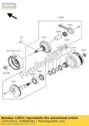 Ici, vous pouvez commander le vilebrequin-comp, lh kl110-a1 auprès de Kawasaki , avec le numéro de pièce 130310011: