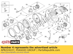 Aprilia AP8224227, Cableado de la luz trasera harn., OEM: Aprilia AP8224227