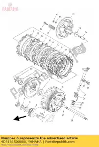 yamaha 4D3161500000 engrenagem acionada primária comp. - Lado inferior