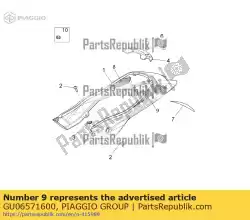 Qui puoi ordinare la protezione del pannello laterale da Piaggio Group , con numero parte GU06571600: