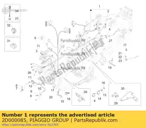 Piaggio Group 2D000085 fiação - Lado inferior