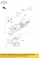 410601035, Kawasaki, tornillo medidor de engranajes, 9t kawasaki gpz gpx el zephyr belt drive gpzr gpzrx gpxr eld ele 305 600 750 900 1000 250 252, Nuevo