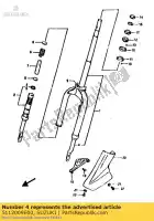 5112009E00, Suzuki, tube, fork low suzuki ah 50 1992 1994, New