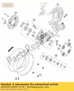 ktm 83009070000 aro frontal 10x5-5 - Lado inferior