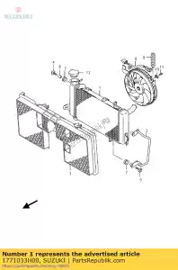 Suzuki 1771033H00 radiador, água - Lado inferior