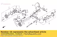 33455MN2600, Honda, réflecteur comp., l honda vfr  f r vf magna c rvf super vf750c 750 , Nouveau