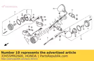 Honda 33455MN2600 réflecteur comp., l - La partie au fond