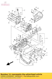 yamaha 43DE11040000 conjunto de tubo de respiro - Lado inferior