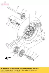 spaakset, achter van Yamaha, met onderdeel nummer 23P253040000, bestel je hier online: