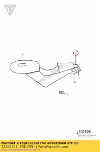 triumph T2302751 decalque - Lado inferior