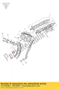 triumph T1140086 tensor de lâmina de alumínio - Lado inferior