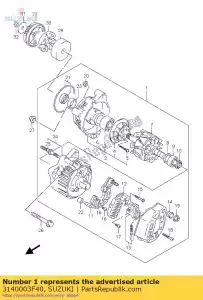 suzuki 3140003F40 alternateur assy - La partie au fond