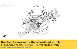 Here you can order the cover assy*nhb01* from Honda, with part number 81565MJG670ZB: