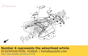 Honda 81565MJG670ZB cover assy*nhb01* - Bottom side