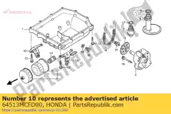 Aquí puede pedir quedarse, r. Capucha inferior de Honda , con el número de pieza 64513MCFD00:
