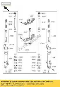 kawasaki 920491494 aceite de sello, horquilla exterior t zg1000-a - Lado inferior